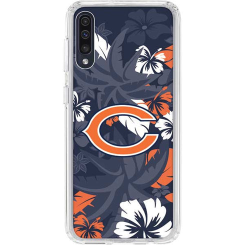 NFL Chicago Bears Tropical Print Galaxy A50 Clear Case