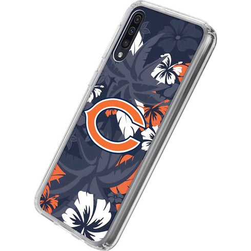 NFL Chicago Bears Tropical Print Galaxy A50 Clear Case