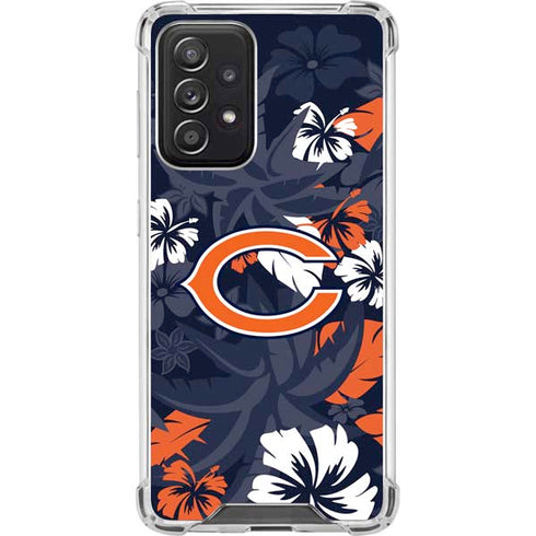 NFL Chicago Bears Tropical Print Galaxy A52 5G Clear Case