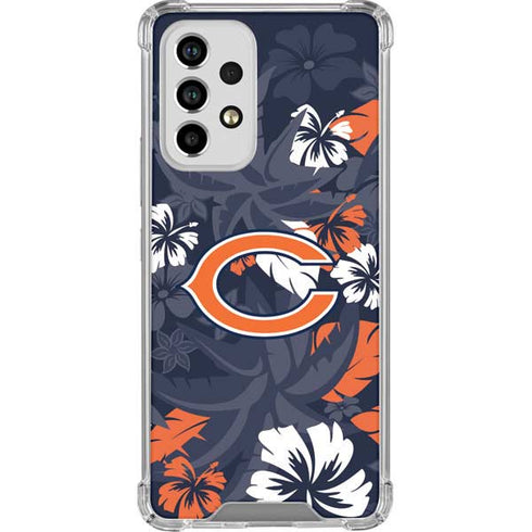 NFL Chicago Bears Tropical Print Galaxy A53 5G Clear Case