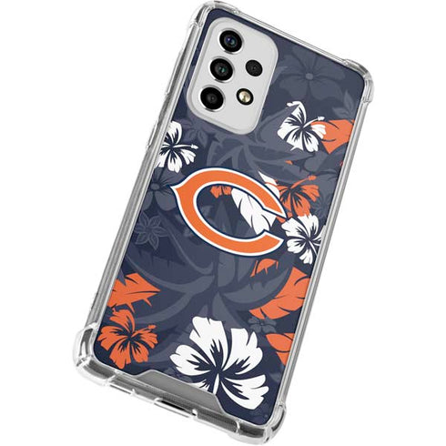 NFL Chicago Bears Tropical Print Galaxy A53 5G Clear Case