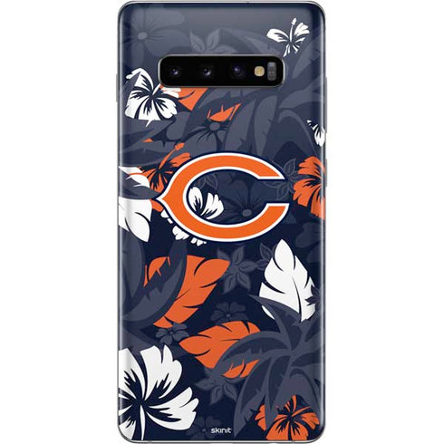 NFL Chicago Bears Tropical Print Galaxy S10 Plus Skin