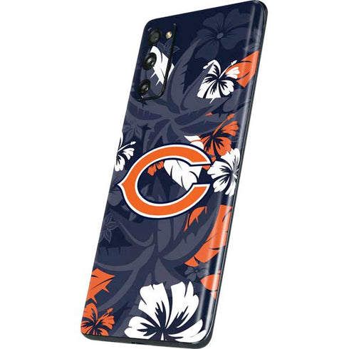 NFL Chicago Bears Tropical Print Galaxy S20 Fan Edition Skin