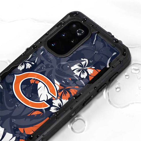 NFL Chicago Bears Tropical Print Galaxy S20 Plus Waterproof Case