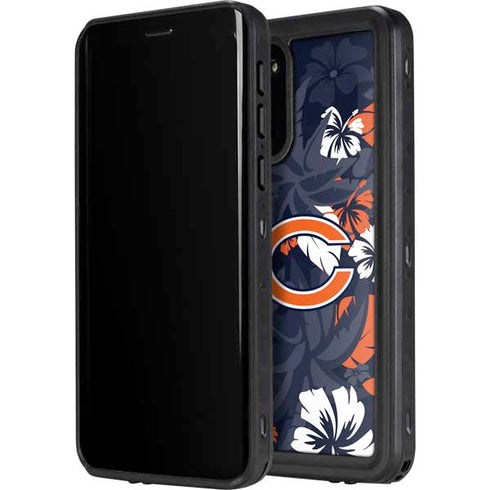 NFL Chicago Bears Tropical Print Galaxy S20 Waterproof Case