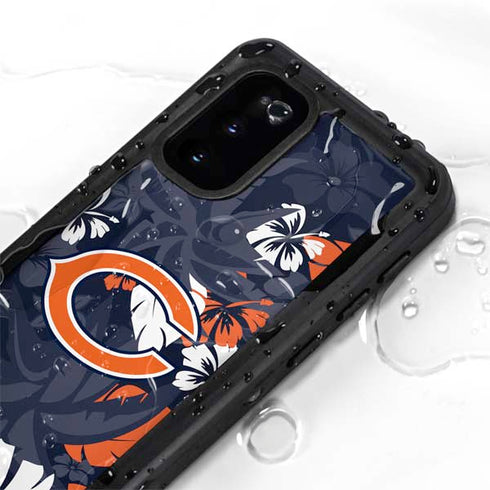NFL Chicago Bears Tropical Print Galaxy S20 Waterproof Case