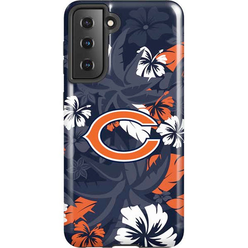 NFL Chicago Bears Tropical Print Galaxy S21 5G Pro Case