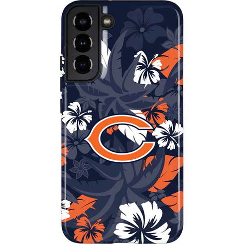 NFL Chicago Bears Tropical Print Galaxy S22 Plus Pro Case