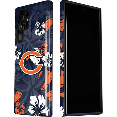 NFL Chicago Bears Tropical Print Galaxy S22 Ultra Pro Case