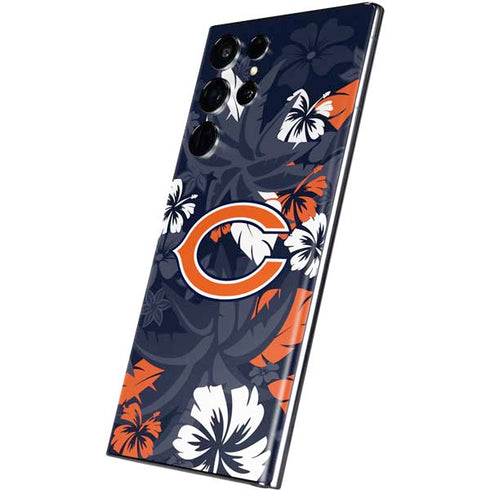 NFL Chicago Bears Tropical Print Galaxy S22 Ultra Skin