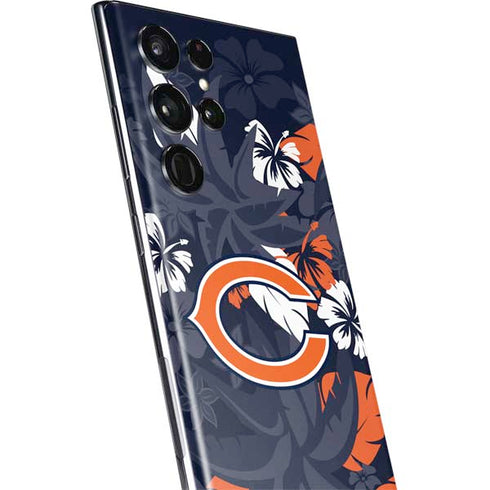 NFL Chicago Bears Tropical Print Galaxy S22 Ultra Skin