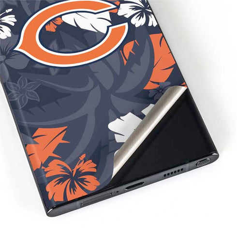 NFL Chicago Bears Tropical Print Galaxy S22 Ultra Skin