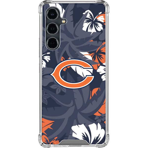 NFL Chicago Bears Tropical Print Galaxy S23 FE Clear Case