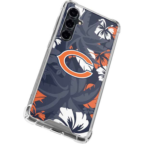NFL Chicago Bears Tropical Print Galaxy S23 FE Clear Case