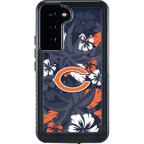 NFL Chicago Bears Tropical Print Galaxy S23 Plus Waterproof Case