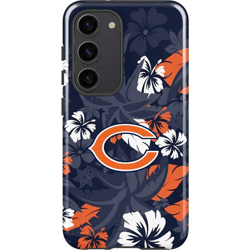 NFL Chicago Bears Tropical Print Galaxy S23 Pro Case