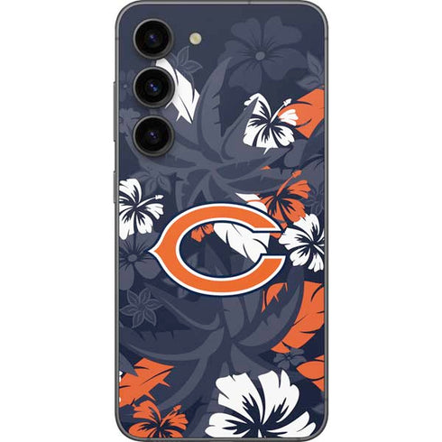 NFL Chicago Bears Tropical Print Galaxy S23 Skin