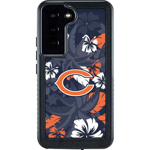 NFL Chicago Bears Tropical Print Galaxy S23 Waterproof Case