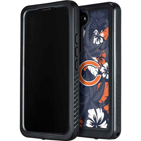 NFL Chicago Bears Tropical Print Galaxy S23 Waterproof Case