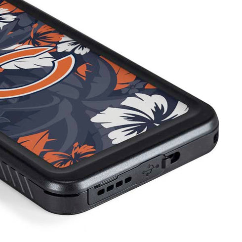 NFL Chicago Bears Tropical Print Galaxy S23 Waterproof Case