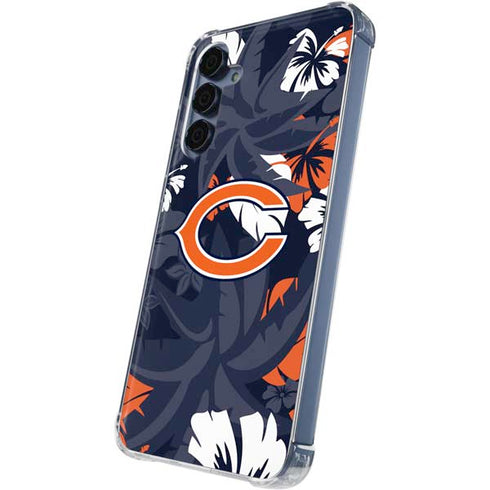 NFL Chicago Bears Tropical Print Galaxy S24 Clear Case