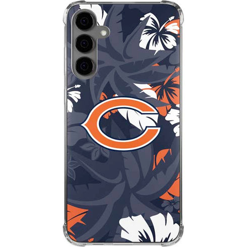 NFL Chicago Bears Tropical Print Galaxy S24 Plus Clear Case