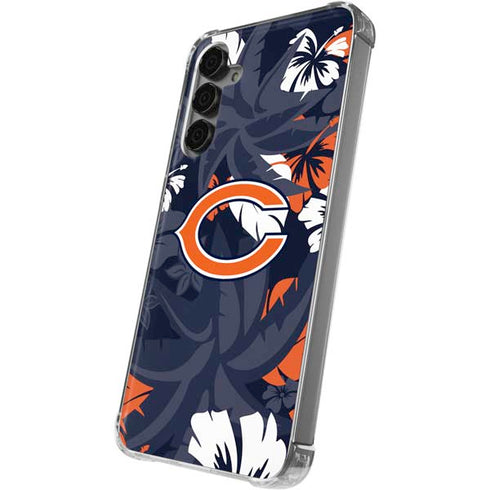 NFL Chicago Bears Tropical Print Galaxy S24 Plus Clear Case