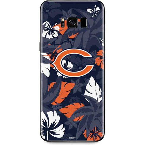 NFL Chicago Bears Tropical Print Galaxy S8 Skin
