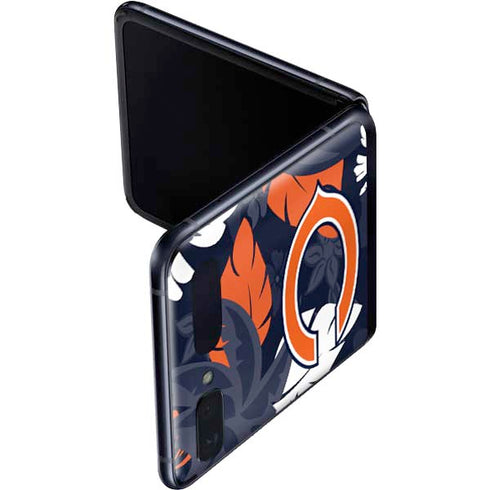NFL Chicago Bears Tropical Print Galaxy Z Flip Skin