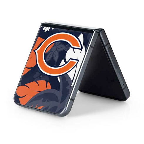 NFL Chicago Bears Tropical Print Galaxy Z Flip5 5G Skin