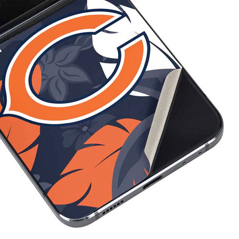 NFL Chicago Bears Tropical Print Galaxy Z Flip5 5G Skin