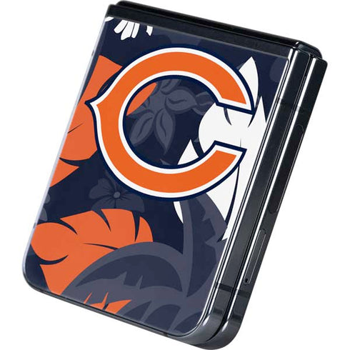 NFL Chicago Bears Tropical Print Galaxy Z Flip5 5G Skin