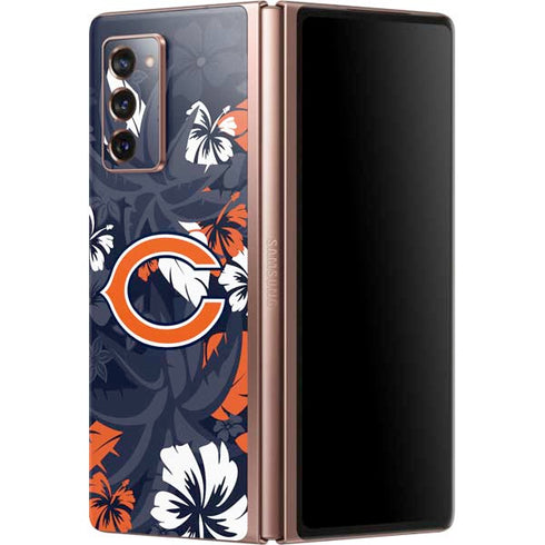 NFL Chicago Bears Tropical Print Galaxy Z Fold2 5G Skin