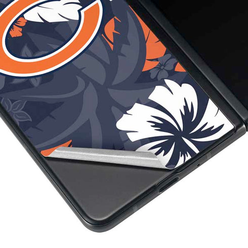 NFL Chicago Bears Tropical Print Galaxy Z Fold4 5G Skin
