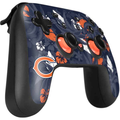 NFL Chicago Bears Tropical Print Google Stadia Controller Skin