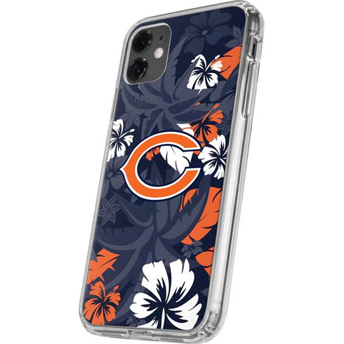 NFL Chicago Bears Tropical Print iPhone 11 Clear Case