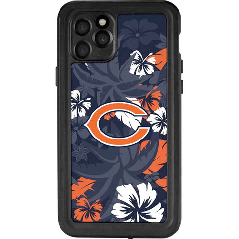 NFL Chicago Bears Tropical Print iPhone 11 Pro Waterproof Case