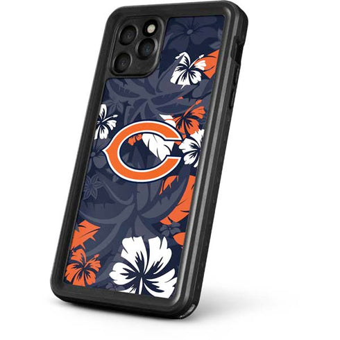 NFL Chicago Bears Tropical Print iPhone 11 Pro Waterproof Case