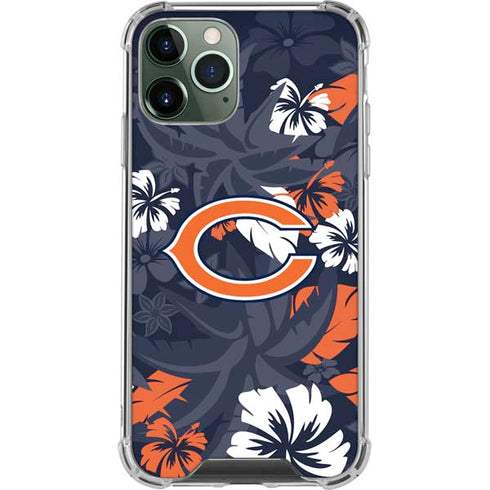 NFL Chicago Bears Tropical Print iPhone 12 Pro Clear Case