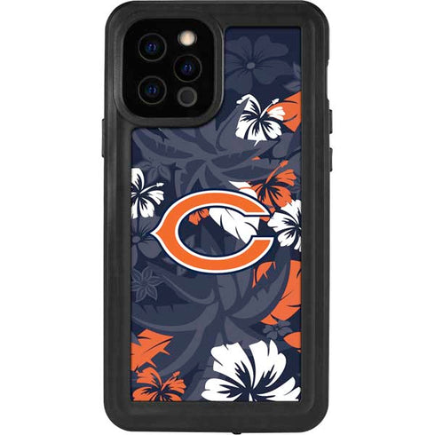 NFL Chicago Bears Tropical Print iPhone 12 Pro Waterproof Case