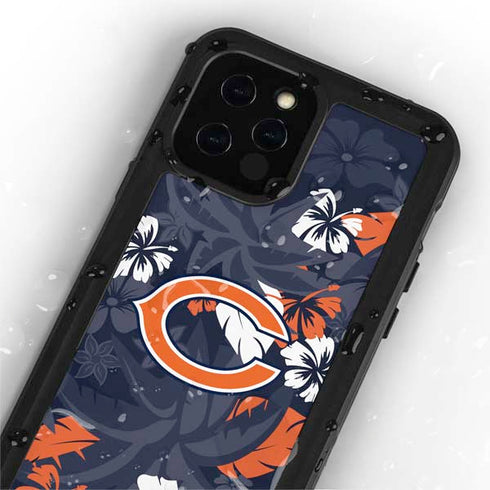 NFL Chicago Bears Tropical Print iPhone 12 Pro Waterproof Case