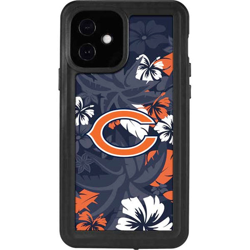 NFL Chicago Bears Tropical Print iPhone 12 Waterproof Case