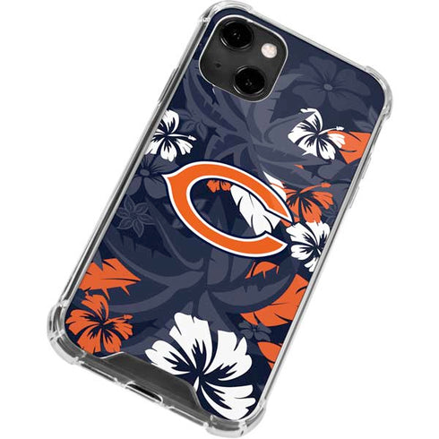 NFL Chicago Bears Tropical Print iPhone 13 Clear Case