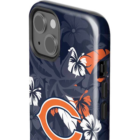 NFL Chicago Bears Tropical Print iPhone 15 Plus Impact Case