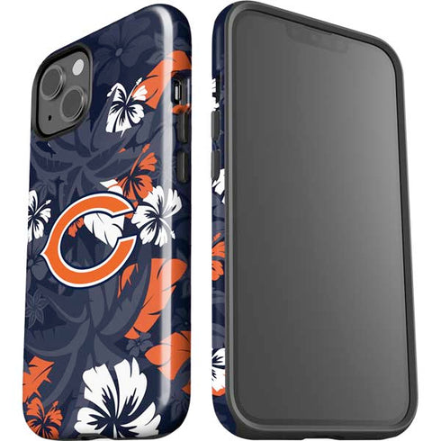 NFL Chicago Bears Tropical Print iPhone 15 Plus Impact Case