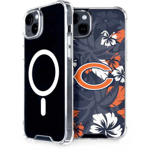 NFL Chicago Bears Tropical Print iPhone 15 MagSafe Case