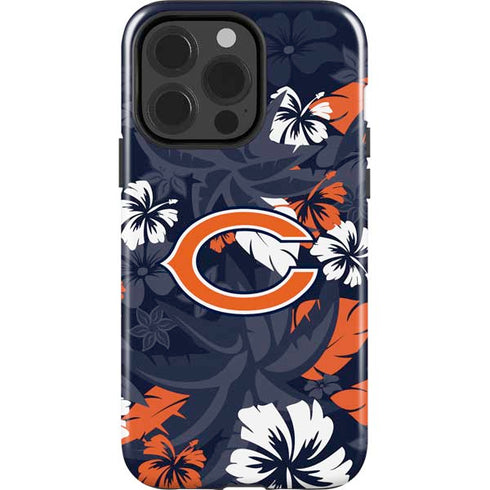 NFL Chicago Bears Tropical Print iPhone 14 Pro Impact Case