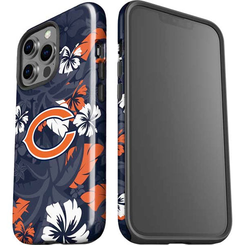 NFL Chicago Bears Tropical Print iPhone 15 Pro Impact Case
