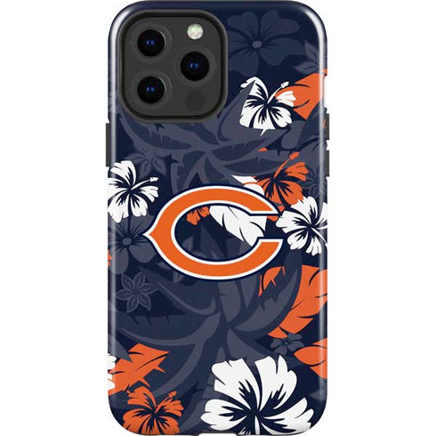 NFL Chicago Bears Tropical Print iPhone 15 Pro Max Impact Case