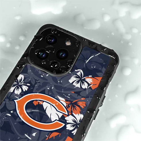 NFL Chicago Bears Tropical Print iPhone 14 Pro Max Waterproof Case